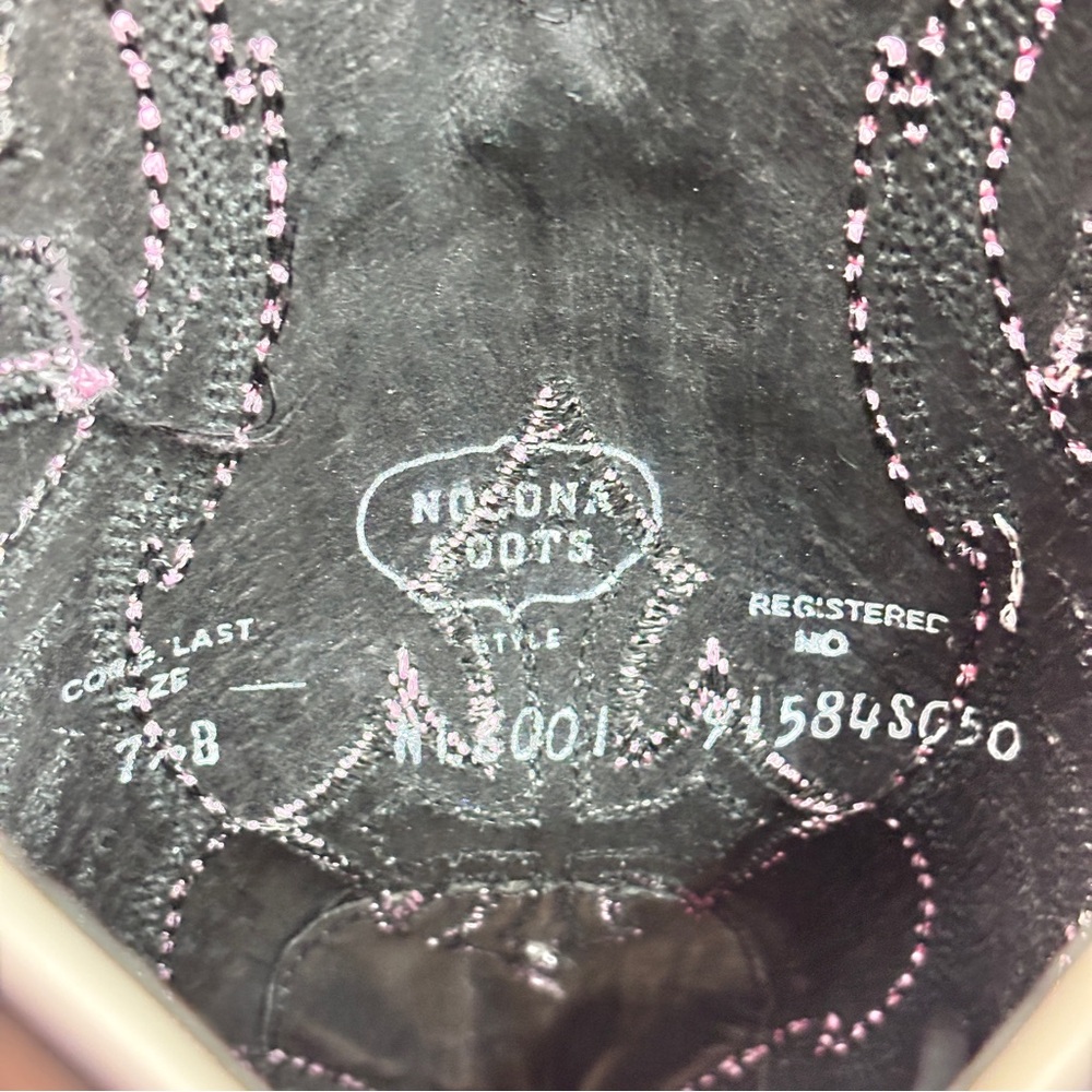NOCONA TIGER STINGRAY PINK TIGER BOOTS SZ 7.5B - Picture 14 of 14